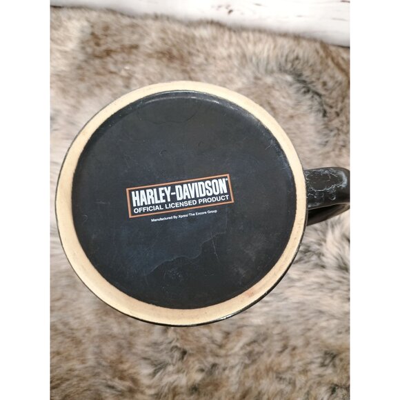 Harley-Davidson Black & Orange Ceramic Mug With‎ Logo - Picture 3 of 7